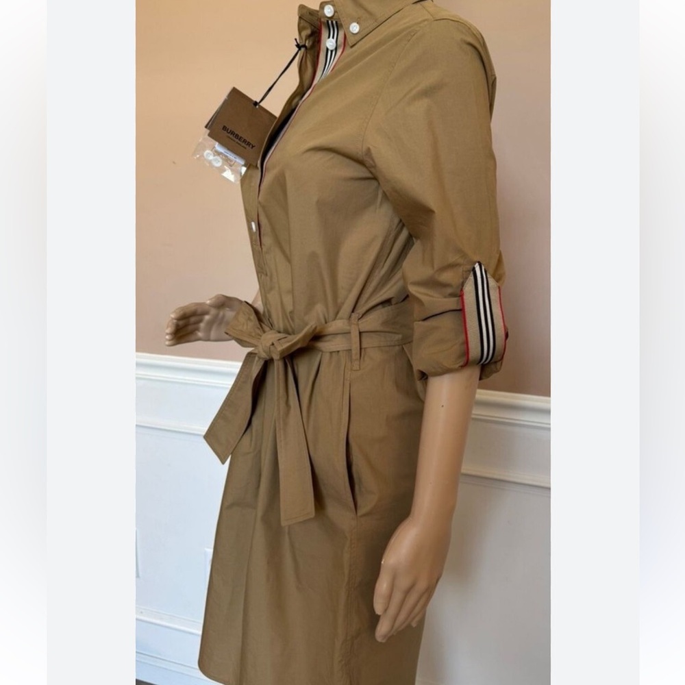 Burberry Giovanna Women’s Camel shirt Dress 6 Euro) 8080960 NWT